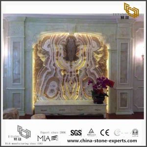 New Beautiful Nature Translucent ONYX Đá Marble nổi bật nhất cho Thiết kế Hall