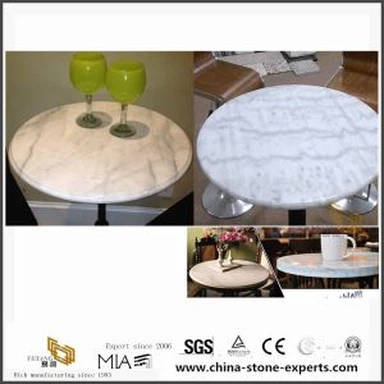 Tuỳ ý Bianco Carrara bằng đá cẩm thạch bàn uống cà phê hàng đầu