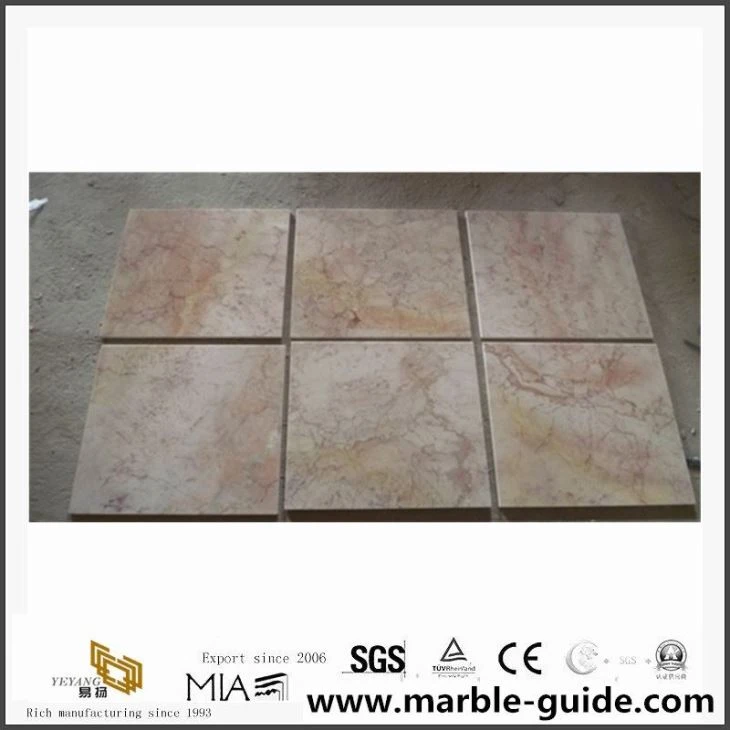 Red marble floor tiles