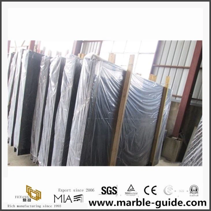Natural China Marble Nero Marquina Slabs With Black Color Bathroom Tiles