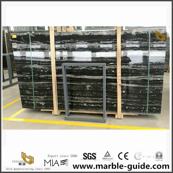 Tấm đá cẩm thạch rồng bạc được đánh bóng mới cho nội thất nhà ở tư nhân sang trọng