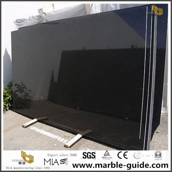 Polished Absolute Black Granite Slabs