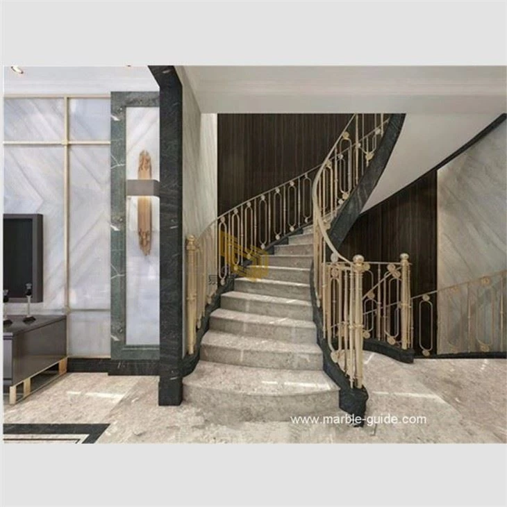 Dora Ash Cloud Marble cho thiết kế cầu thang