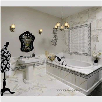 Cẩm thạch vàng calacatta cho mặt bàn phòng tắm