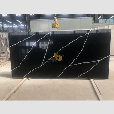 Slabs thạch anh Nero Marquina đánh bóng