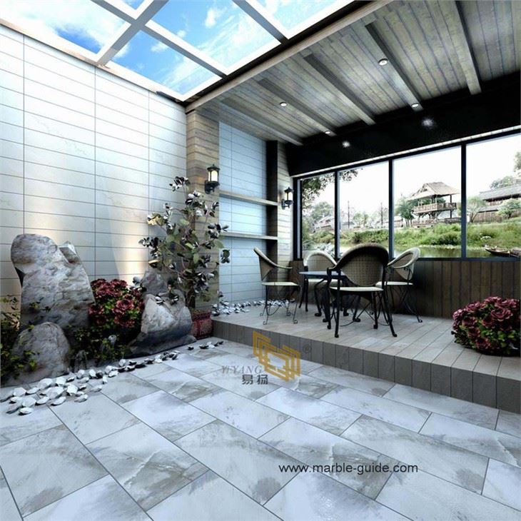 Gạch đá cẩm thạch trắng vẽ tranh cẩm thạch